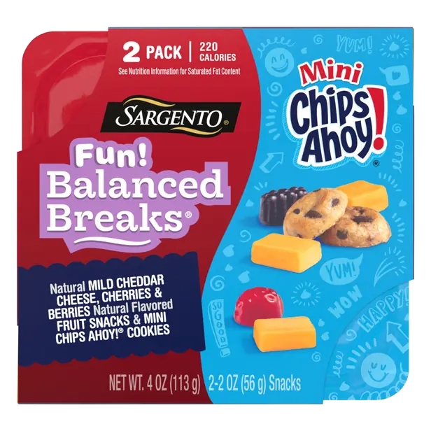 Fun! Balanced Breaks Mild Cheddar Raisins Chips Ahoy! - 2 ct