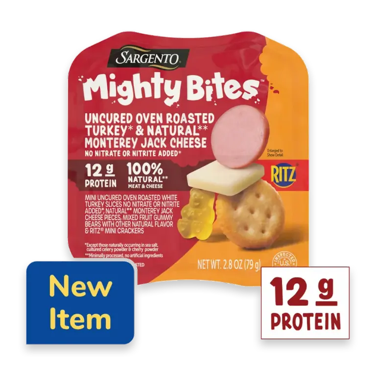 Mighty Bites Oven Roasted Turkey and Monterey Jack Cheese Snack Kit