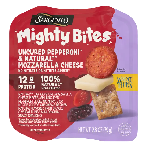 Mighty Bites Pepperoni Mozzarella Wheat Thins & Fruit Snacks