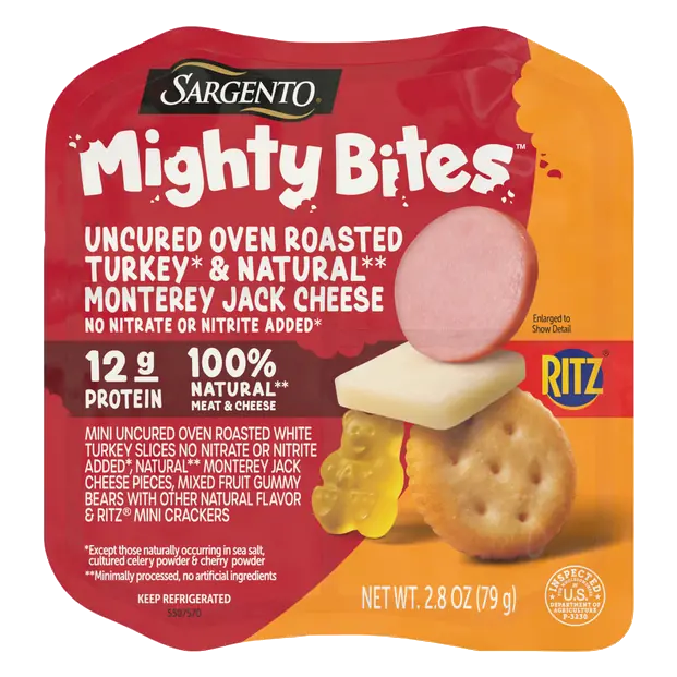 Mighty Bites Turkey Monterey Jack Ritz Crackers & Gummy Bears