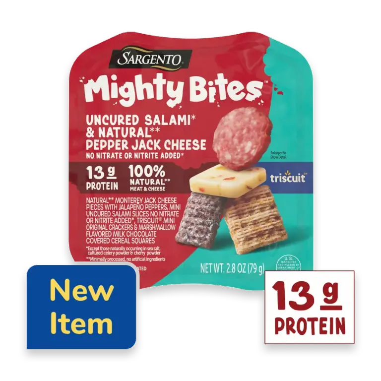 Mighty Bites with Uncured Salami and Pepper Jack Cheese Snack Kit