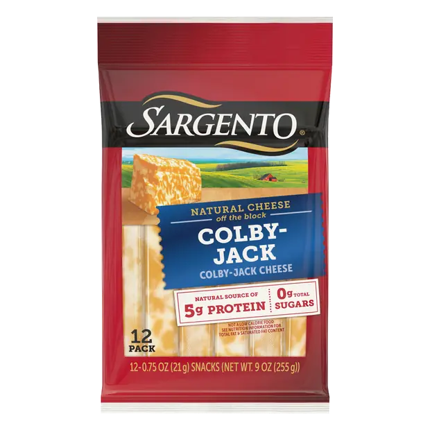 Natural Colby Jack Cheese Sticks - 12 ct