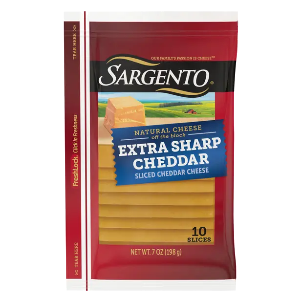 Natural Extra Sharp Cheddar Cheese Slices - 10 ct