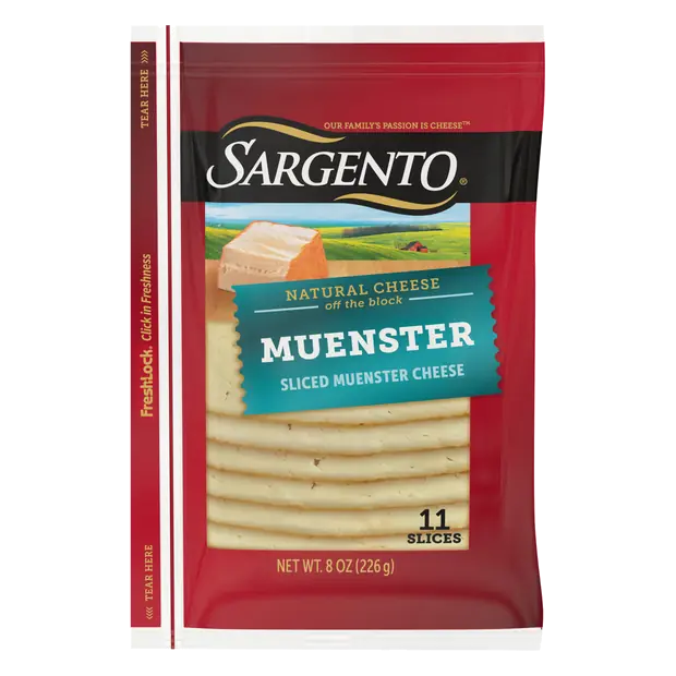 Natural Muenster Cheese Slices - 11 ct