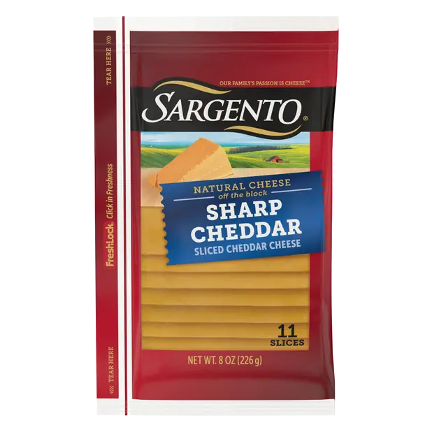 Natural Sharp Cheddar Cheese Slices - 11 ct