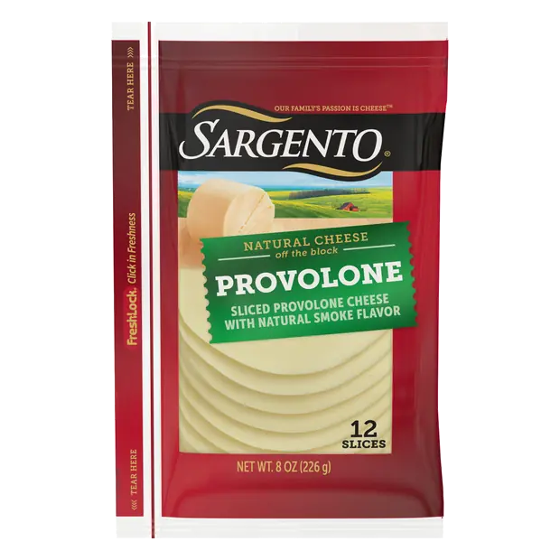 Natural Smoke Flavor Provolone Cheese Slices - 12 ct