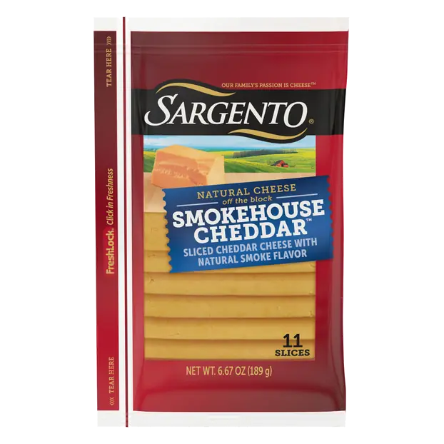 Natural Smokehouse Cheddar Cheese Slices - 11 ct