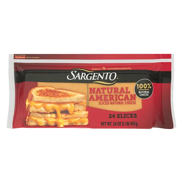 Natural Yellow American Cheese Slices - 24 ct