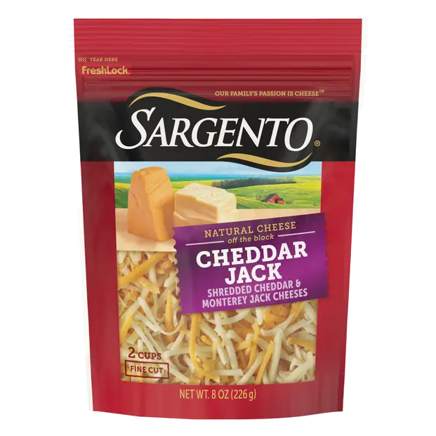 Off The Block Natural Fine Cut Shredded Cheddar Jack Cheese