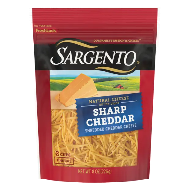 Off The Block Natural Fine Cut Shredded Sharp Cheddar Cheese