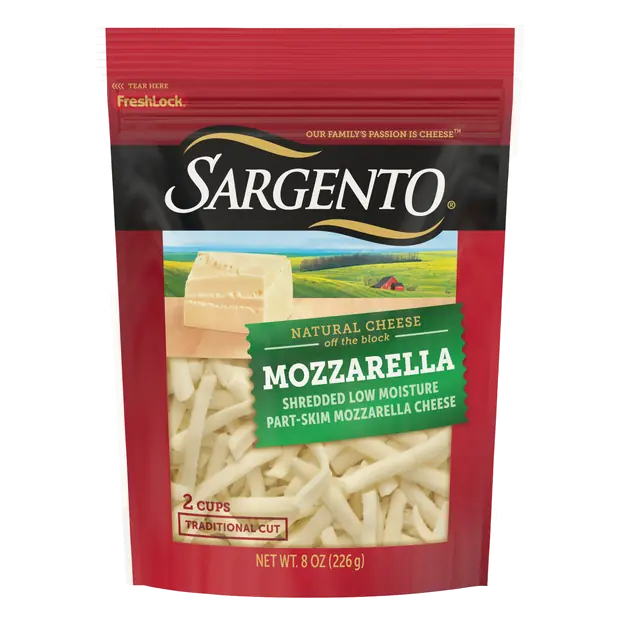 Off The Block Trad Cut Part-Skim Shredded Mozzarella Cheese