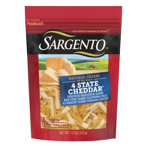 Off The Block Traditional Cut Shredded 4 State Cheddar Cheese