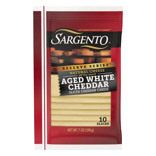 Reserve Series Natural Aged White Cheddar Cheese Slices - 10 ct