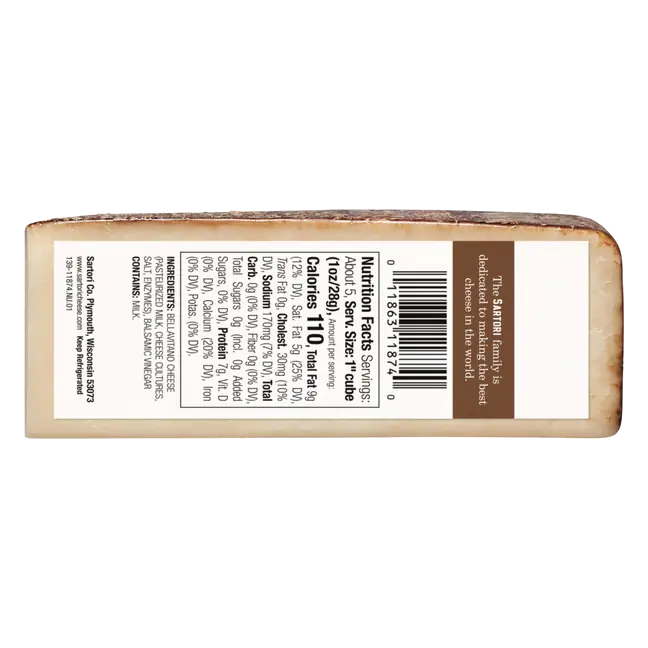 Sartori Bella Vitano Balsamic Cheese
