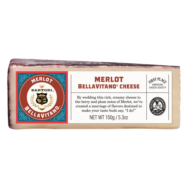 Merlot BellaVitano Cheese Wedge
