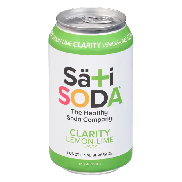 Sati Clarity Lemon Lime Flavor Functional Soda Beverage