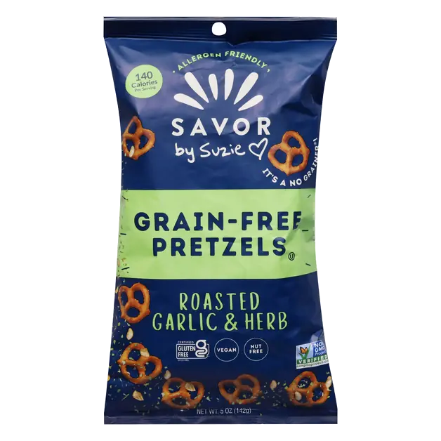 Grain Free Roasted Garlic & Herb Pretzels