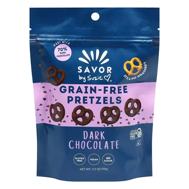 Pretzels, Grain-Free, Dark Chocolate