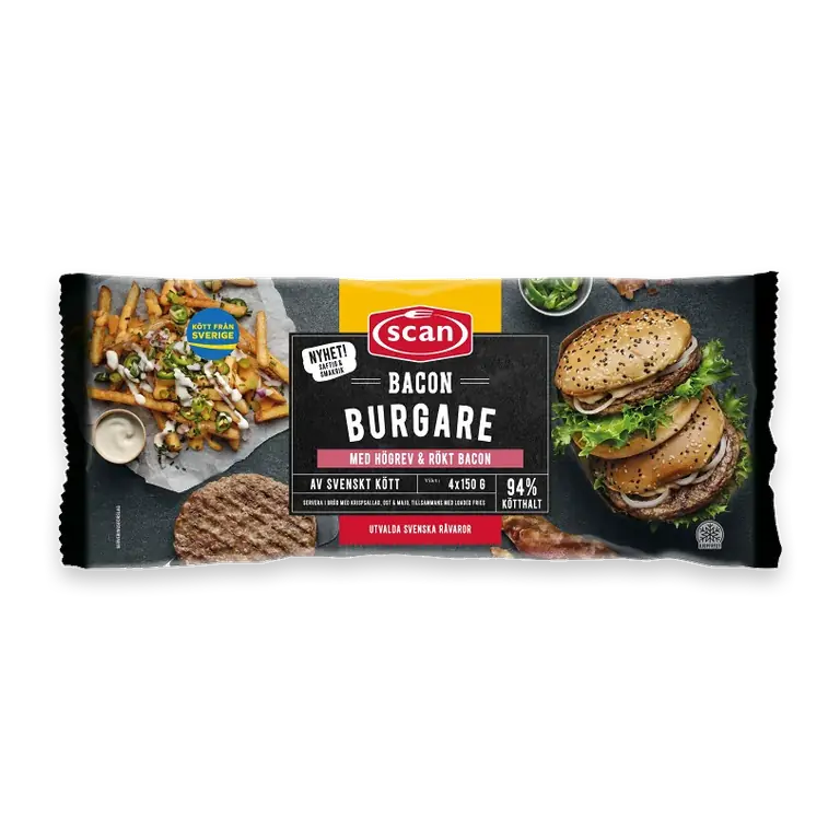 Baconburgare 600g