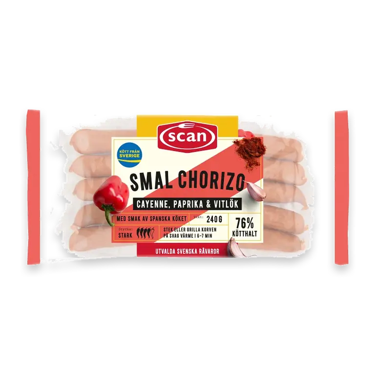 Chorizo Smal 76% Kötthalt 240g