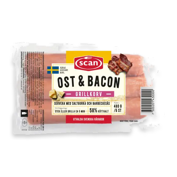 Grillkorv Bacon & Ost