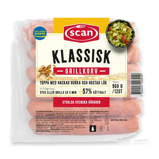 Grillkorv med Skinn
