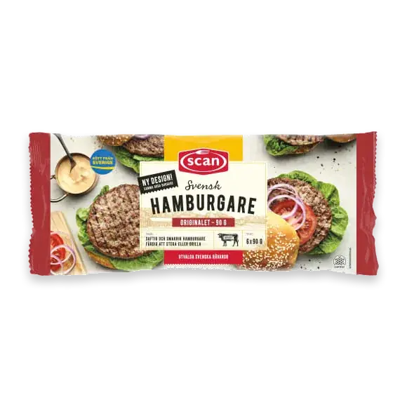 Hamburgare Ostekta Frysta/ 6x90g