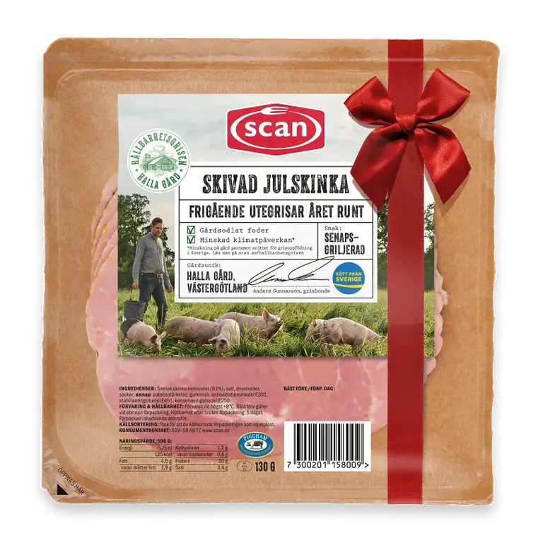 Julskinka Skivad Senapsgriljerad 130g