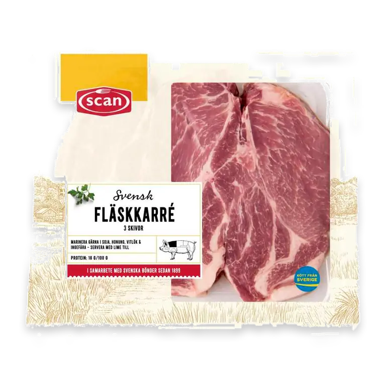 Karré skivad benfri