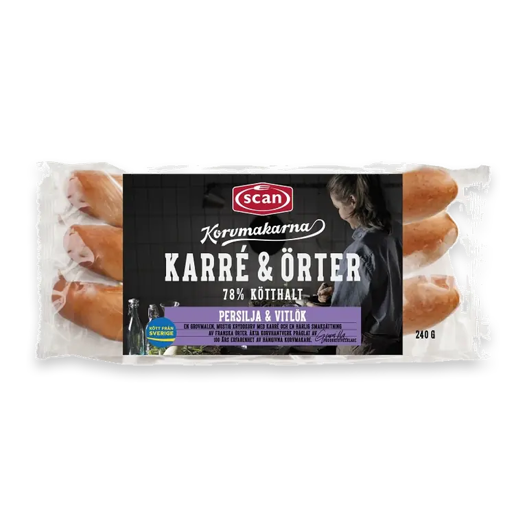 Kryddkorv Karré Örter Korvmakarna 78% Kötthalt 240g