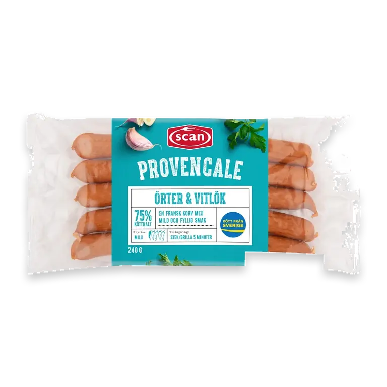Kryddkorv Provencale Örter Vitlök 75% Kötthalt 240g