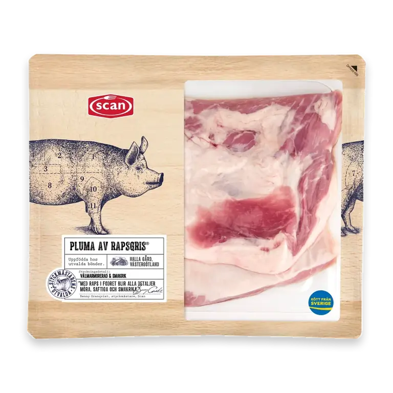 Pluma Färsk av Rapsgris ca 580g