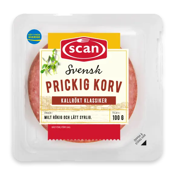 Prickig Korv Kallrökt Skivad
