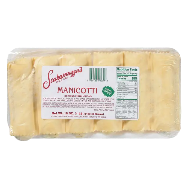Manicotti - 6 ct Frozen