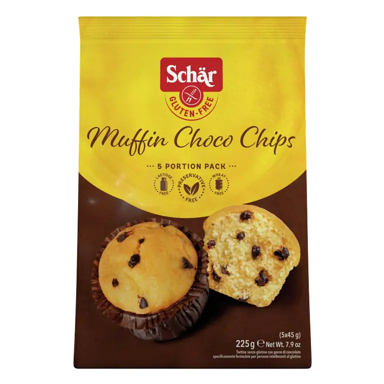 Schar 5 x 45g Choco Chips Muffin