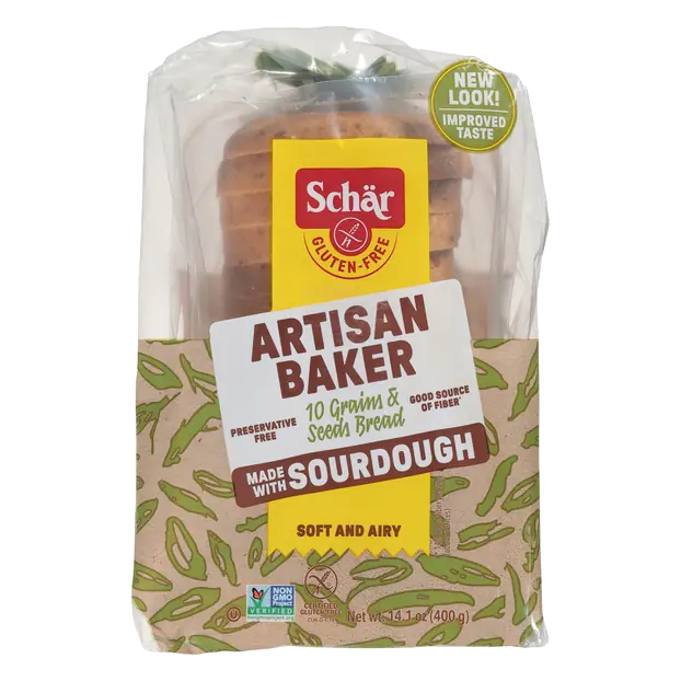 Gluten Free Artisan Baker 10 Grains & Seeds Bread with Sourdough