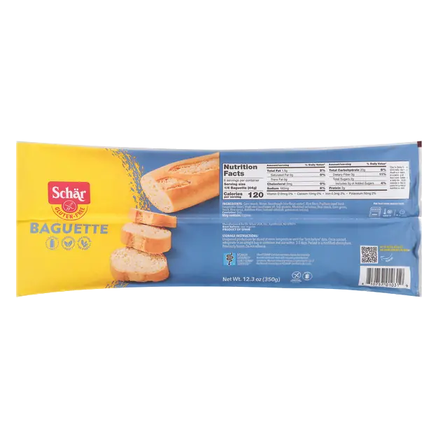 Gluten Free Unsliced Baguette - 2 ct