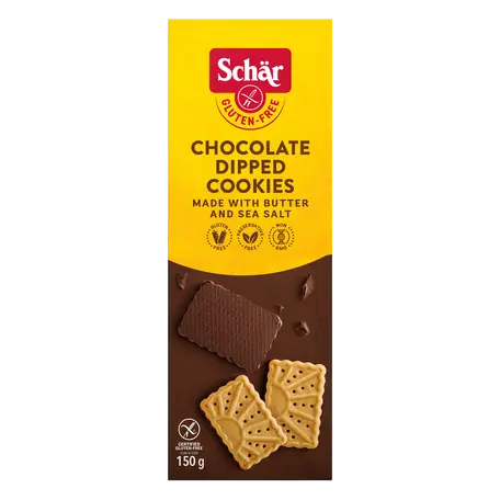 Gluten-Free Cookies Chocolate Dipped 150 g