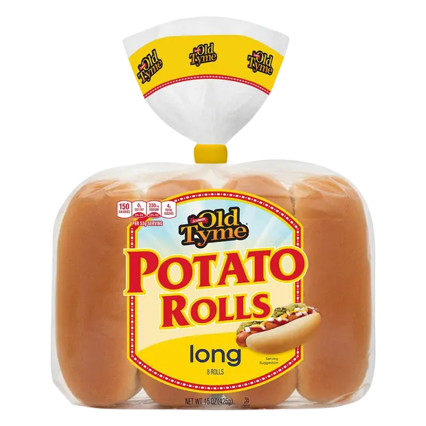 Long Potato Hot Dog Rolls - 8 ct