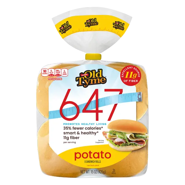 Low Calorie High Fiber Potato Sandwich Rolls - 8 ct