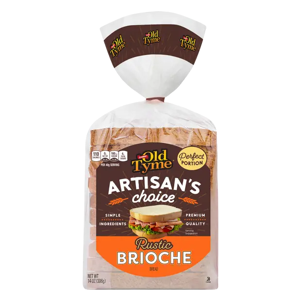 Old Tyme Artisan's Choice Rustic Brioche Thick Bread Sliced