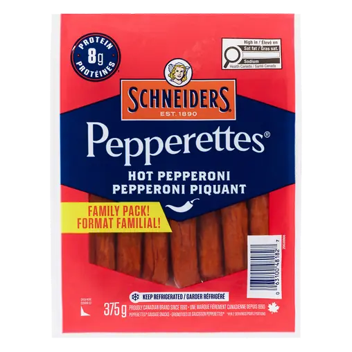 Pepperettes Sausage Snacks Hot Pepperoni Family Pack 375 g