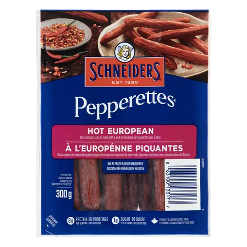 Pepperettes Sausage Sticks Hot European 300 g