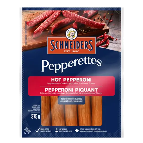 Pepperettes Sausage Sticks Hot Pepperoni 375 g