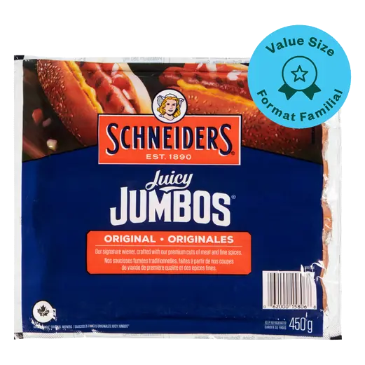 Juicy Jumbos Hot Dogs Original 450 g