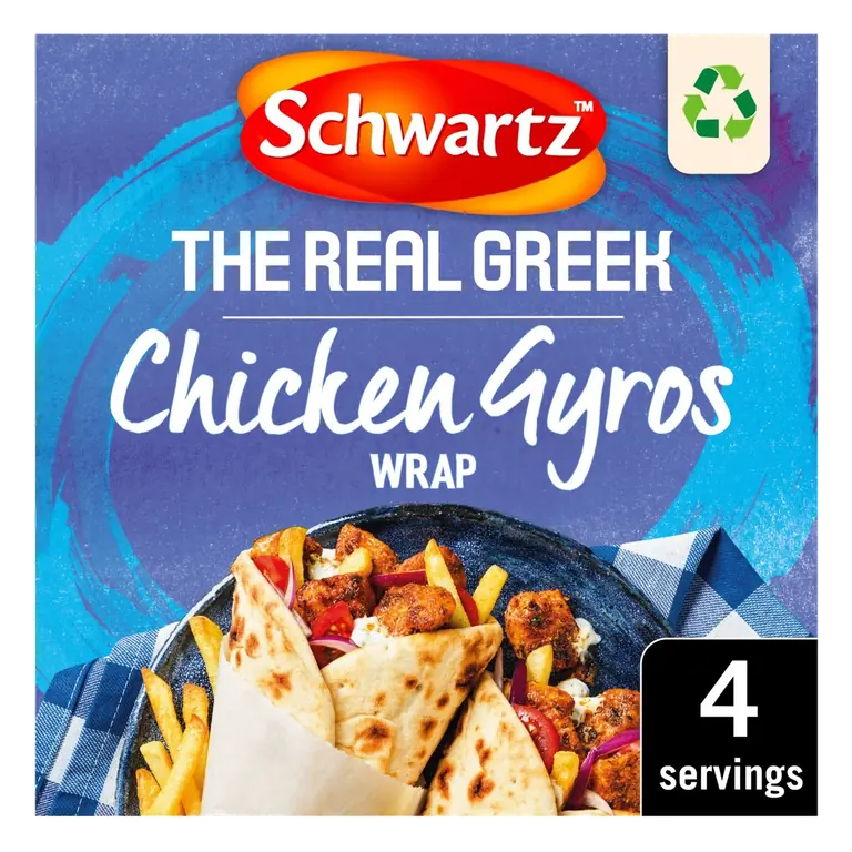 X The Real Greek Chicken Gyros Wrap