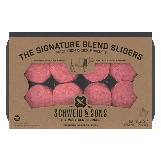 Signature The Chuck Brisket Ground Beef Sliders - 8 ct