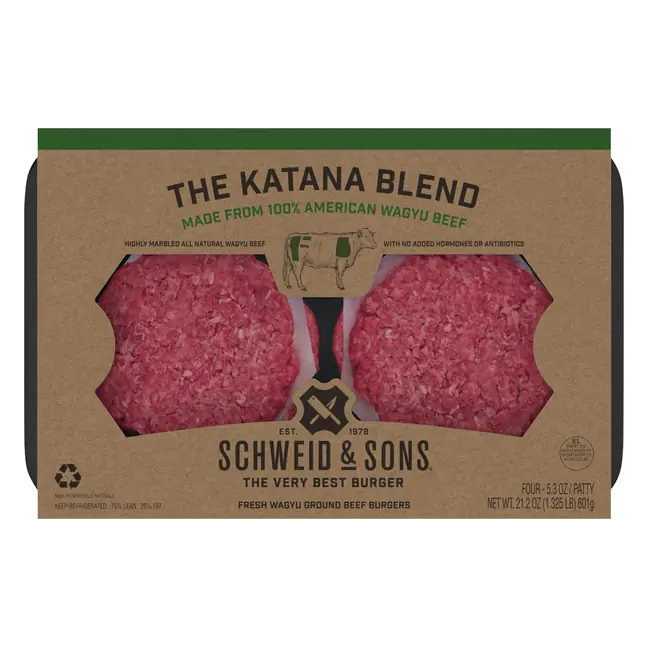 The Katana Blend Wagyu Ground Beef Burgers - 4 ct Fresh