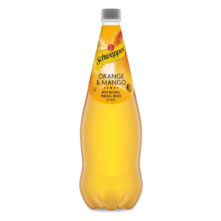 Orange Mango Natural Mineral Water Bottle