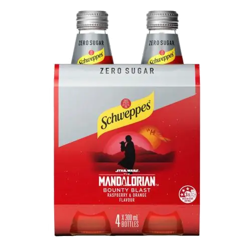 Star Wars The Mandalorian Bounty Blast Raspberry & Blood Orange Soft Drink 4x300ml